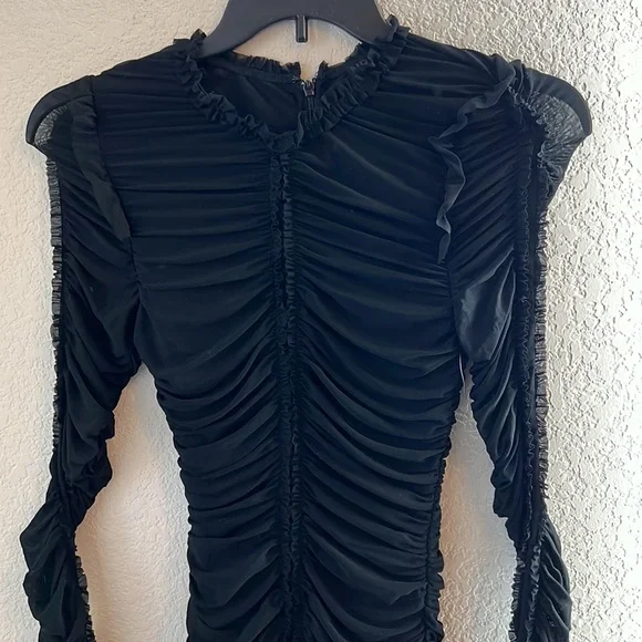 NBD Las Olas Long Sleeve Mini Dress in Black - Picture 4 of 8